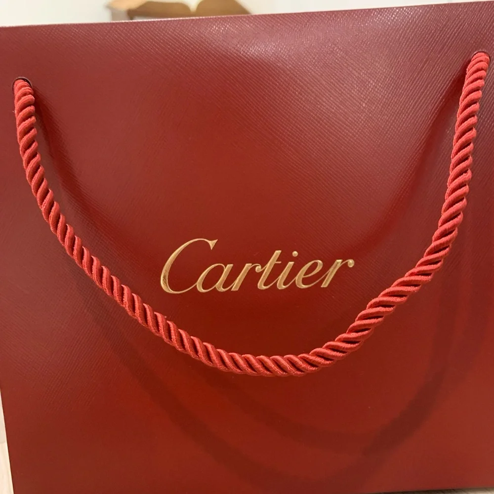 Authentic Cartier Red Gift Bag with gloss finish